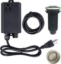 Garbage Disposal Air Switch Kit Sink Top Waste Disposal Long Stainless Steel Brushed Nickel On/Off Air Button Food and Waste Disposals Part by Etoolcity