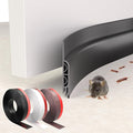 78" Door Draft Stopper for Bottom of Door, Under Door Gap Filler for Winter Cold Insulation, Door Sweep for Exterior & Interior, Weather Stripping Door Seal Blocker Noise Dust, Black