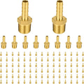 (Pack of 100) EFIELD Brass Hose Barb Fitting Adapter, 1/4" Barb x 1/8" NPT Male Pipe Fitting,(BARB004-100PCS)