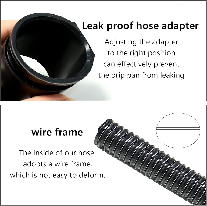 Low Profile Catch Basin Drain Kit Downspout Extender, 9"×9" Catch Basin Gutter Downspout Extensions with 2.56" ID Flexible Pipe, Pipe Stretched Length 5ft, Protect House Foundation
