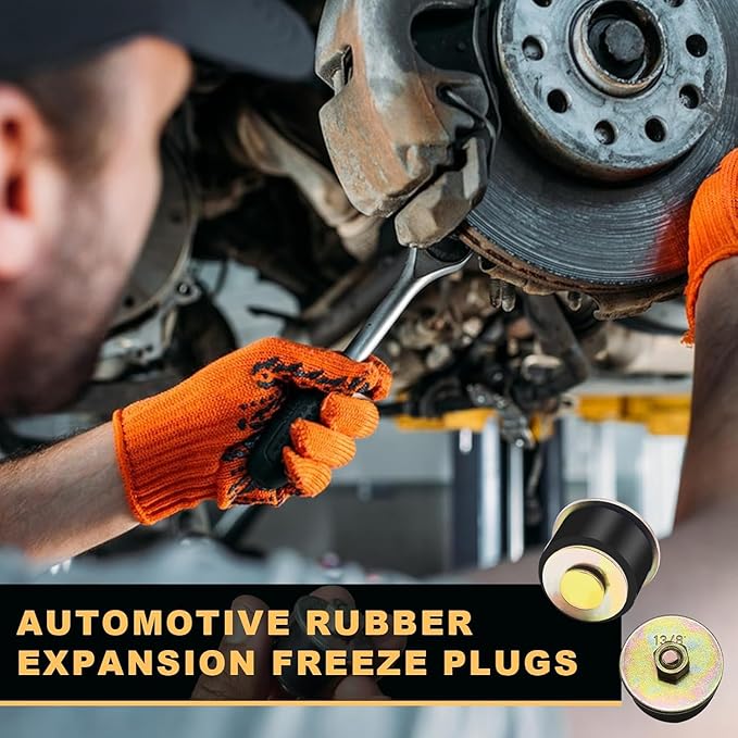 Siptenk 27pcs Expandable Freeze Rubber Plugs Assortment Kit, 13 Sizes Automotive Frost Expansion Plug Fit Hole 3/4" to 2-3/8" (19mm - 60mm)