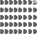 Threaded Tee, 40 Pack DN20 Gray Metal Pipe Fittings for Steampunk Vintage DIY Plumbing, Shelf Brackets, Furniture Décor (40, 3/4 Inch)
