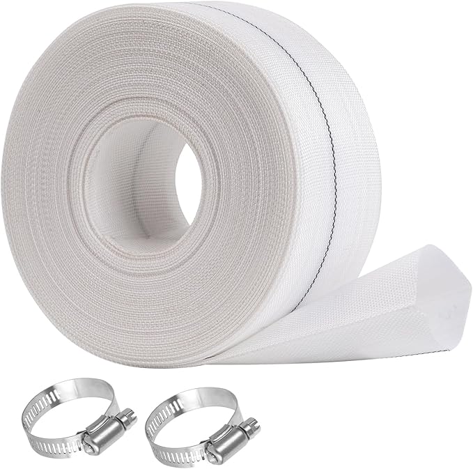 Eastrans 4IN x 100FT Pool Backwash Hose, Heavy Duty Flat Discharge Hose, Weather and Burst Resistant, Best Pool Hoses for Inground Pools, Pool Filter Hose & Pool Drain Hose,6 Bar