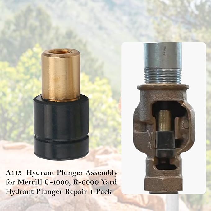 A115 Hydrant Plunger Assembly for Merrill C-1000, R-6000 Yard Hydrant Plunger Repair 1 Pack