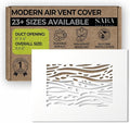 SABA Home Decor White Air Vent Cover - Acrylic Plexiglass 4 x 6 Duct Opening (6 x 8 Overall) Return Grille Decorative Covers for Walls & Ceilings NOT for Floor USE, Waves