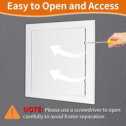 BEVTEE Access Panel for Drywall, 10x10 inch, Wall Access Panel, Plumbing Wall Access Doors for Drywall, Ceiling, Wiring, Cables, Reinforced Hinged, White