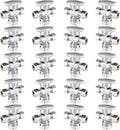 20-PCs HeSun Dual Compression Outlet Angle Stop Valve, 1/2" FIP x 3/8" OD Comp x 3/8" OD Comp, 1/4-Turn Shut Off Valve for Bathroom, PEX Chrome Plated Brass(VALVE369-20)