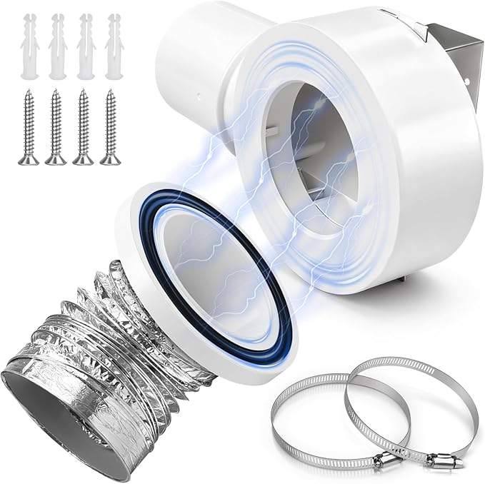 90° Magnetic Dryer Vent Coupling with 4 inch Hose,Strong Magnetic Self-connection Dryer Vent Coupler,Magnetic Dryer Vent Connector Kit for Connection and Disconnection