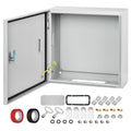 Steel Electrical Junction Box, 24 x 24 x 12'' Waterproof & Dustproof Electrical Enclosure, Outdoor & Indoor Universal Project Box with Lock & Mounting Plate