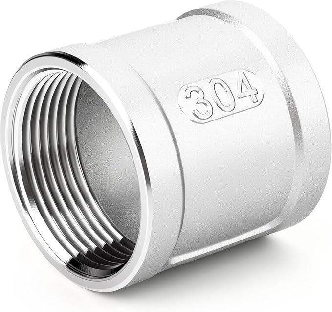TAISHER 2PCS 304 Stainless Steel Cast Pipe Fitting, Coupling, 1/4" NPT Female Threaded