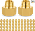 50 PACK GUOFIS Brass Pipe Fittings - 1/2" Male NPT x 3/4" Female NPT Reducing Adapter to Alter Pipe Diameters(NPT037-50Pack)