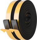 Kikerike Self Adhesive Foam Tape Weatherstrip 1in x 3/8in x 33Ft High Density Foam Insulation Strips Foam Seal Weather Stripping with Strong Adhesive for Door and Window Sound Isolation Soundproofing