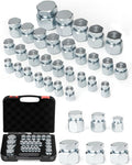 JIC Plug and Cap Kit, 72Pcs 37 degree Flare thread cap & plug assortment set, Hydraulic hose tube and pipe fittings set end protection for industrial equipment repair, size 4 6 8 10 12 16