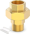 TAISHER 1PCS Brass Union，1/2" NPT Male x 1/2" NPT Female Brass Pipe Fitting