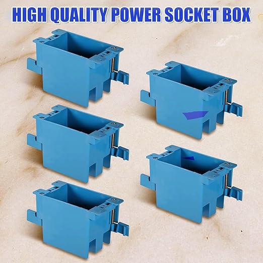 8 pack1-Gang Old Work Retrofit Electrical Box, 14 Cu. in. PVC Junction Box, for Wall Switch/Outlet Installation, Easy Mounting for Construction and Renovation