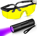 Air Conditioner Leak Detector Tool AC Leak Automotive Kit UV Light Oil Dye Detection with Protective Glasses for Dog/Cat Urine, Dry Stains, Bed Bug, Resin Curing(9 LED)