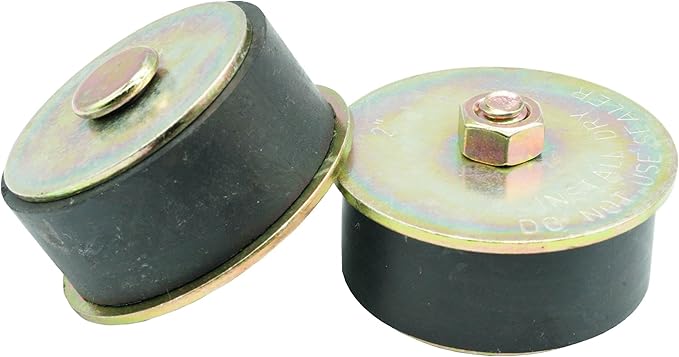 2 pcs 2 inch to 2-1/8 inch Neoprene Expansion Plug 50mm - 53mm Rubber Freeze Plug