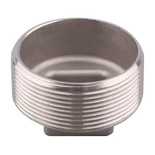 Stainless Steel 304 Cast Pipe Fitting, Square Head Cored Plug, Class 150, 2'' NPT Male