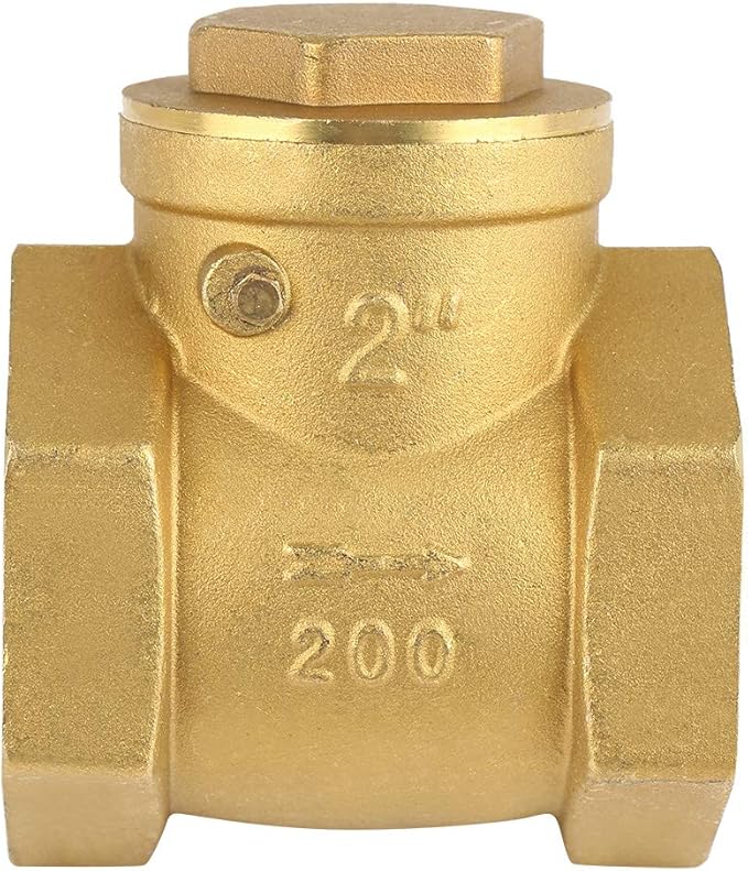 CHICIRIS Swing Check Valve Brass DN50 NOn Return Valve 232PSI, Reliable One Way for Home Plumbing System