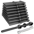 BLIKA 50 Pack Black Cable Railing Swage Threaded Stud Tension End Fitting Terminal for 1/8" Deck Cable Railing, T316 Stainless Steel, Black Cable Railing tensioner 1/8" for 2"x2" Wood/Metal Post