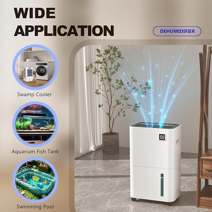 Automatic Small Sump Pump For Dehumidifier,13FT Lift,4 Level Flow Control,Submersible Water Pump With Level Sensor,For HVAC Condensate,Air Conditioner,Tank,GP02