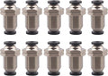 Bulkhead Union Push to Connect Tube Fitting 1/4 Inch Tube OD Double Threaded (10 Packs)