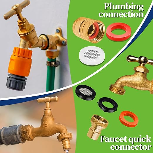 258 Pcs 2-in-1 Spigot Washer & Hose Gasket Kit for Assorted Outdoor Faucet Garden Hose Valve Stem Worn Out Plumber Outside Faucet Bib Shower Gasket Repair Set