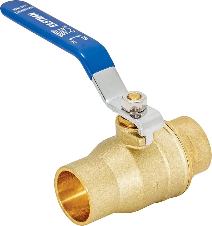 Eastman Heavy Duty Full Port Brass Ball Valve, 1 in Sweat x 1 in Sweat Connection, 20065LF