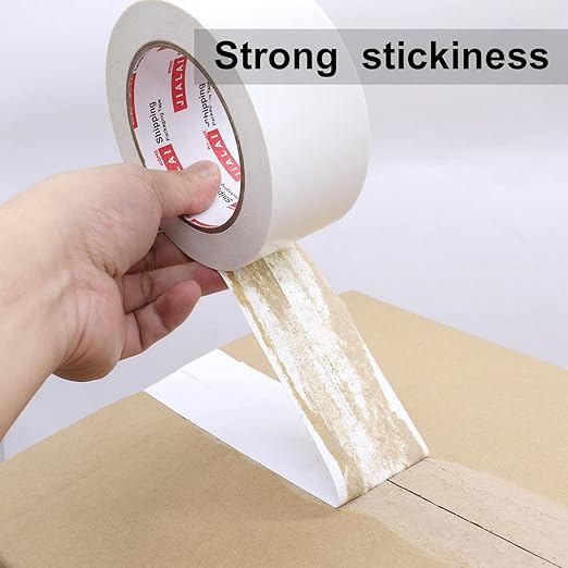 Duct Tape Heavy Duty - White Tape Duct 2 Inches x 30 Yards 3 Pack, 8.27 mil, Strong, Flexible, No Residue, All-Weather and Tear by Hand - for Repairs, Industrial, Professional Use