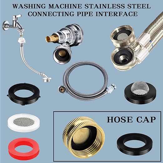 165 PCS Plumbing Hose Rubber Washers Assortment Set with Screen Filter and Silicone Washer Kit,for Shower Head Gasket Garden Hose Washing Machine Inlet Supply Lines Faucet Gaskets Replacement