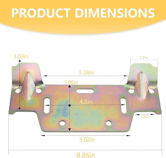 99-161 Wall Hung Sink Bracket, Heavy-Duty Metal Support Frame Compatible with American Standard 111074, 5.02"x3.06"x3.03", Replacement for Fits Most Gerber Pedestal Sinks（2 Pack）