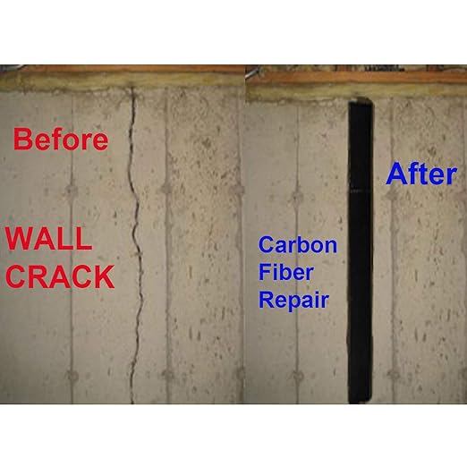 10 ft. Carbon Fiber Basement Wall & Foundation Crack Repair kit High Strength - Easy DIY Repair