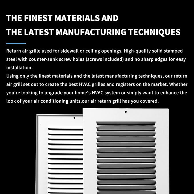 14x6 Vent Cover(Duct Opening Size),Air Return Vent Cover,Flat Vent Cover,Rejillas De Aire Acondicionado para Casa, Return Air Grilles,Outer Dimensions:15.75"W x 7.75"H(14"W x 6"H, Duct Opening)