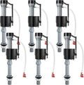 Saillong 6 Pack Toilet Fill Valve Replacement, Height Adjustable Universal Toilet Tank Flusher Replacement Kit, Leak-Proof Easy Install Fill Valve Repair Kit
