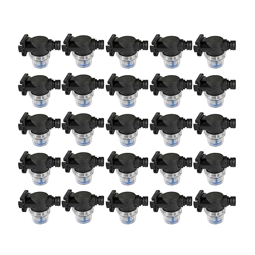 SEAFLO Inline Water Pump Filter 52S02-3/4" Male Quick Attach with 1/2" Hose Barb, 50 MeshSteel Strainer with Plastic Shell, Fits SEAFLO 56 Series Pumps, RV, Marine, Agriculture, Lawn Care (25-Pack)