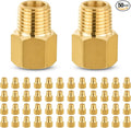 50 PACK GUOFIS Brass Pipe Fittings - 3/4" Male NPT x 3/4" Female NPT Adapter to Alter Pipe Diameters(NPT019-50Pack)