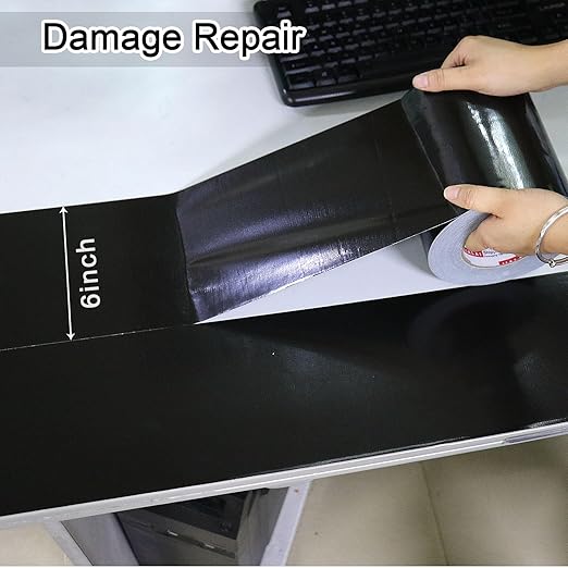 6" Duct Tape, Heavy Duty 6 inch x 55 yds (164 ft) Wide Black Duct Tape, Waterproof, UV Resistant for Crafts, Home Improvement, Repairs, & Projects