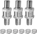 EVIL ENERGY 1/2" (12mm) Check Valve, 3 Pcs Aluminum One Way Fuel Check Valve for Gasoline, Diesel & Coolant with Universal Hose Clamps, Silver