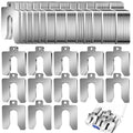 Shimeyao 130 Pcs Size A 2" x 2" Stainless Steel Slotted Shims Kit Metal Shims Stock for Leveling Assortment with Storage Box for Machinist Motor Door Shop Kit Replacement Pack