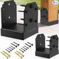 4X4 Post Base for Concrete, Heavy-Duty Post Deck Base Anchor for 3.5x3.5 Wood, Capacity: 10,000 Lbs , Post Base Holder for Deck Gazebo Pergola Porch，Includes Fastener & Screw (2 Pack)