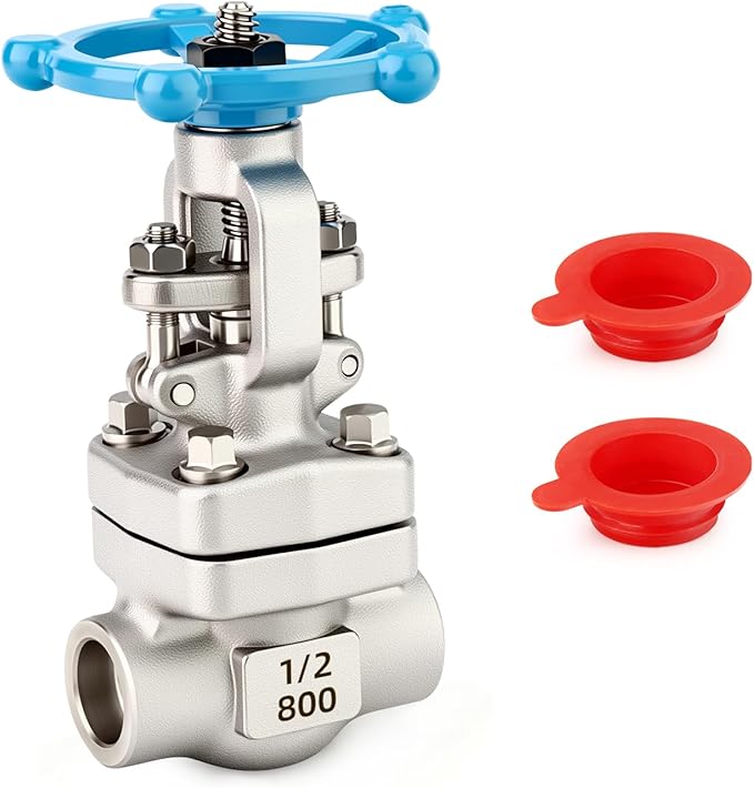 TAISHER 1PCS Forging of 304 Stainless Steel Weld Gate Valve, 1/2" OD Rotary Sluice Valve With Wheel Handle, For Water, Oil, Gas