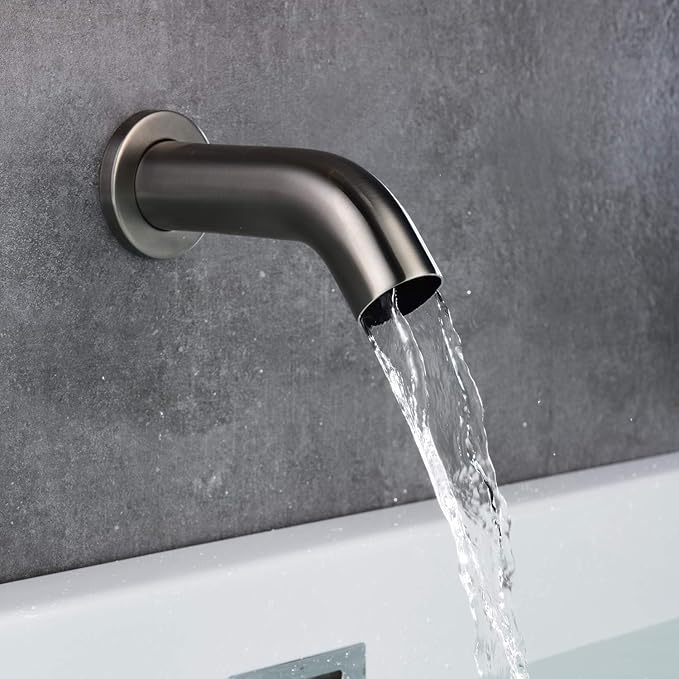 Tub Shower Faucet Set Brushed Nickel，High Flow Waterfall Tub Spout and High Pressure Rain Shower,SUMERAIN