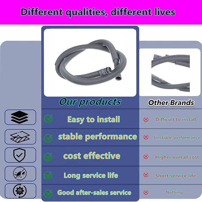 AEM74333104 Drain Hose Assembly Replacement for LG Kenmore Dishwasher Drain Hose Compatible with LDT5665ST AP7034217 PS16621806 LDF5545ST LDT7797ST LDF5545SS LDFN3432T LDFN343LS LDFN4542S LDP6810BD