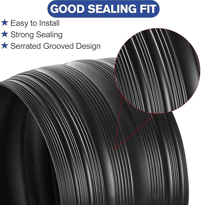 ToLanbbt 10Ft/3M Universal Garage Door Rubber Threshold Strip with 300ml Black Adhesive/Sealant, Weatherproof Seal Strip DIY Weather Stripping Replacement (Black)