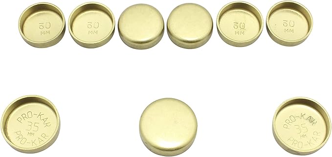 DNJ FPS400 Brass Freeze Plug Set for 1986-2005 Ford, Kia, Mazda, Mercury 323, Escort, Miata 1.5L-1.8L L4 16V DOHC 1594cc