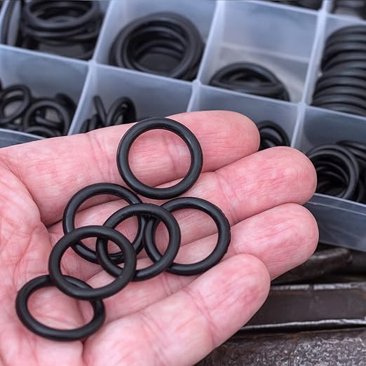 2400pcs Universal Rubber O Ring Kit, 48 Size Industrial Grade SAE & Metric O-Ring Assortment with Pick and Hook, NBR Orings for Plumbing, Gas, Automotive, Faucet Repair, Resist Oil and Heat