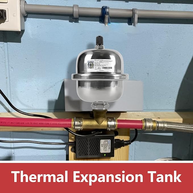 EFIELD 2-Gallon Capacity Mini Thermal Expansion Tank (0.16L), Stainless Steel Hammer Arrestor with 1/2 Inch Threaded For Tankless Water Heater, Water Dispensing/Beverage Appliances (TANK003)