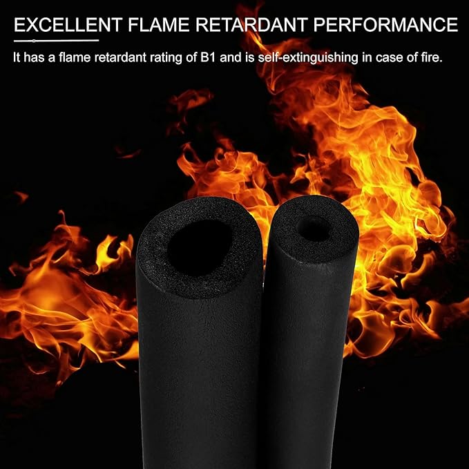 PATIKIL 1"(25mm) ID x 6Ft Pipe Insulation Foam Tube, 3Pcs Pipe Cover Wrap Roll Bar Padding Tubing for Handle Grip HVAC Outdoor Air Conditioner Units