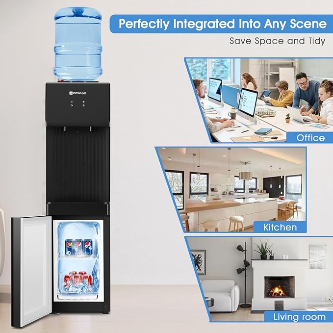 5 Gallon Water Dispenser (Water Cooler with Refrigerator)