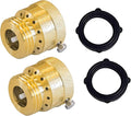 Xiny Tool 2 Pack Faucet Vacuum Breaker, 3/4 Inch Solid Brass Hose Bib Backflow Preventer for Garden Spigot RV